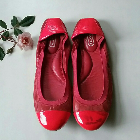 Coach Shoes - Coach | 'Wenda' | Red Suede Ballet Flats